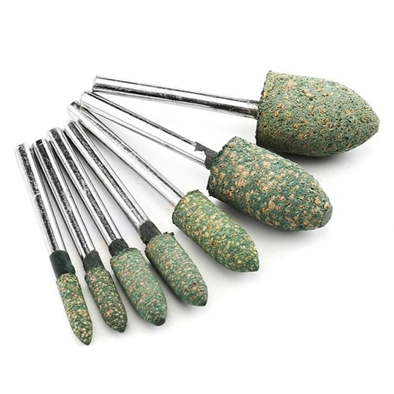 100 pezzi di punte abrasive montate in gomma sesamo, albero da 3 mm, mola for lucidatura e molatura, smerigliatrice elettrica for utensili rotanti wanglan(3mm(Bullet))