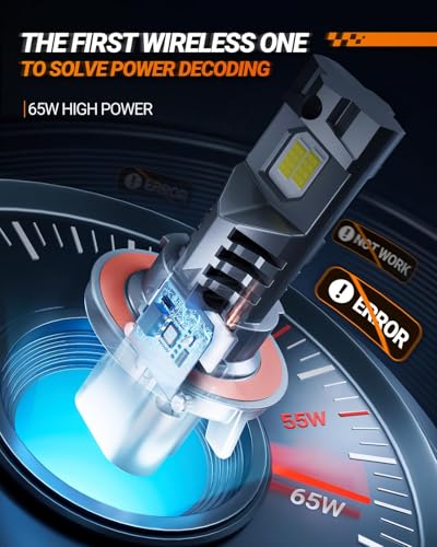 Image of SEALIGHT 9008 /H13 Fog Lamps 80,000LM for ATVs & Powersports, 2026 Version, 9xBrightness S7S Series Wireless H13 Fog Bulbs 1:1 Real Size 10 Years Lifespan- Pack of 2