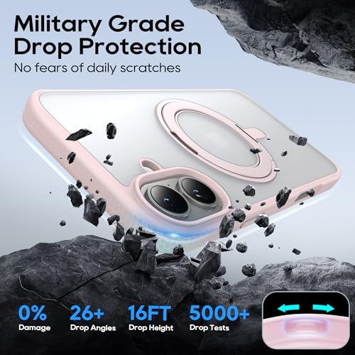 Coque Magsafe iPhone 16 Plus de qualité militaire avec béquille rotative robuste - 6