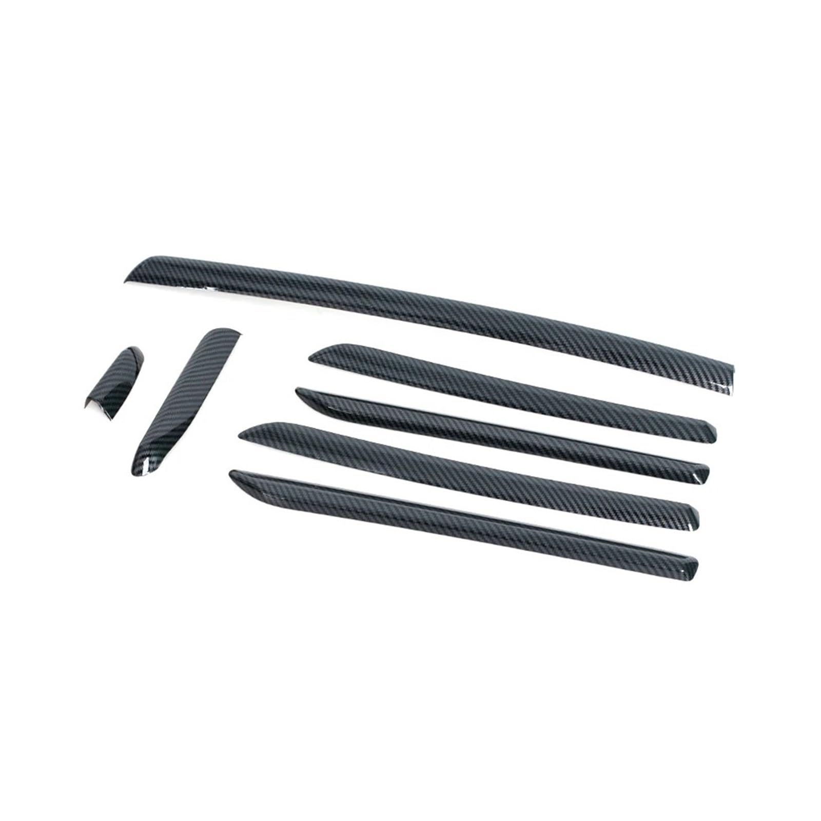 QBKGMEWCA Car LHD Center Console Door Panel ABS Compatible for Audi A3 S3 RS3 2014-2018 Interior Moldiacngs Cover Carbon Fiber Trim(Type3 7PCS)