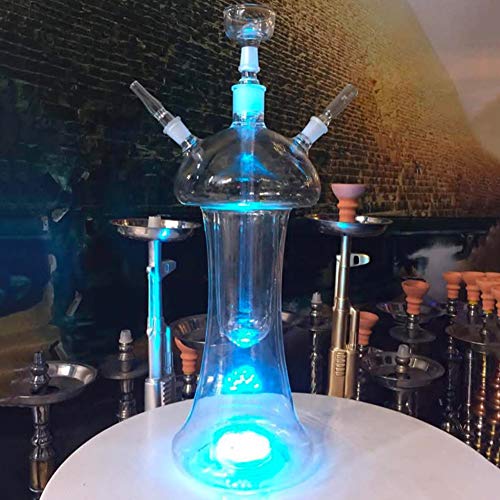 ZHIU Große Wasserpfeife Shisha Set Schlauch mit LED Lampe, Shisha Huka Narguilé Chicha – Bild 3