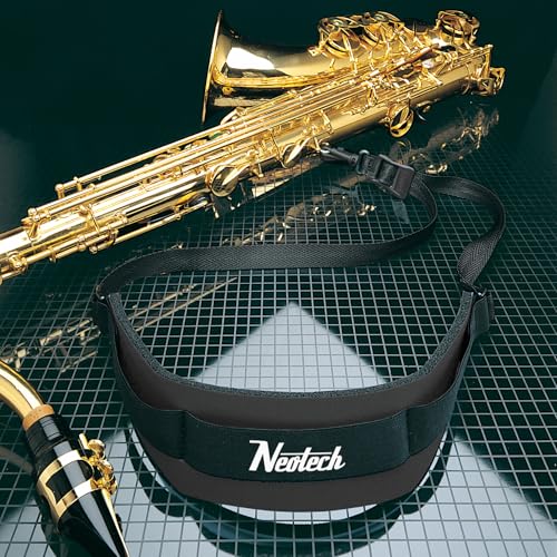 neotech saxophone swivel hook neck strap soft sax padded for alto tenor baritone soprano  regular black - made in usa