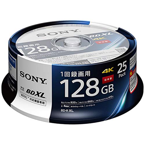 SONY - 【新品未開封】SONY BDXL 128GB 5枚パック 1回録画用 日本製 Amazon.co.jp: ソニー 日本製 ブルーレイディスク BD-R XL 128GB