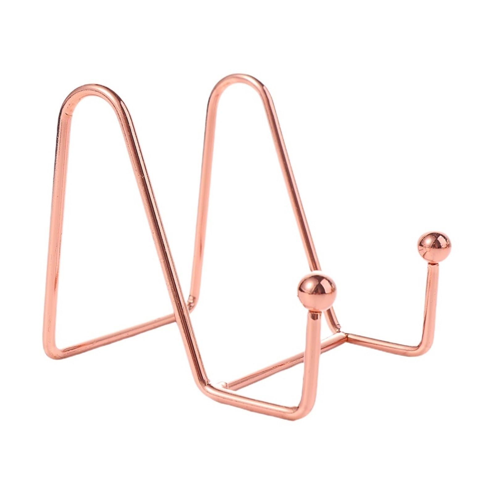 MYUYEE Tabletop Picture Stand Plate Display Stand Picture Easel Metal Stands Holder Pictures Frame Photo Decorative Dish Tabletop Art (Rose Gold )