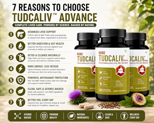 Image of Tudca Advance Liver Detox & Gut Health | Milk Thistle, NAC & TUDCA | Supports Fatty Liver, Digestive Health & Detoxification - 90 Vegan Liquid Capsules (Pack Of 3)