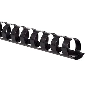 Buy Black Spiral Binding Coils, Plastic Spines For 130 Sheets (12 In, 16mm, 4:1 Pitch, 100 Pack