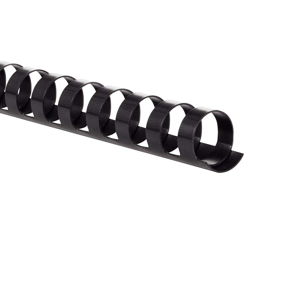 GBC Binding Spines/Spirals/Coils, 3/4" Diameter, 150 Sheet Capacity, CombBind, Black, 100 Pack (4000104)