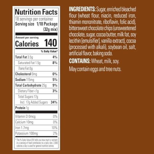 Image of Ghirardelli Dark Chocolate Premium Brownie Mix, Includes Chocolate Chips, 20 oz Box