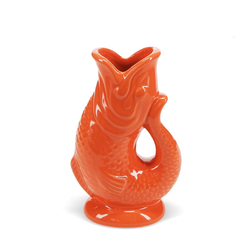 Rex London Orange Ceramic Fish Vase
