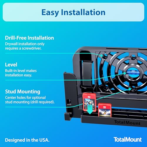 Image of TotalMount Wall Mount for Nintendo Switch 2 (Mounts Switch 2 by TV) - Switch 2 Black