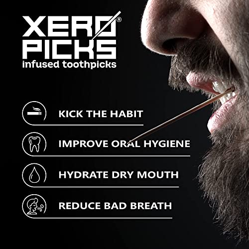 Image of Xero Picks Infused Flavored Toothpicks to Help Quit Smoking - Nicotine Free (Fruit Chill, 3 Pack) Non-GMO Kosher Vegan