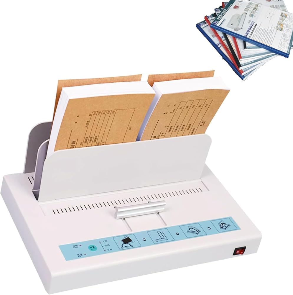 Rilegatrice a caldo per documenti, raccoglitore termico compatto con riscaldamento uniforme, spessore 1-50 mm per contratti e rapporti d'ufficio
