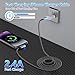 90 Degree Rotating iPhone Charger Cable with 180°Swivel Head, [MFi Certified] 6.6FT Right Angle Lightning Cord for Apple CarPlay, Fast Charging USB A to Lightning Cable for iPhone 14 13 12 11 X iPad