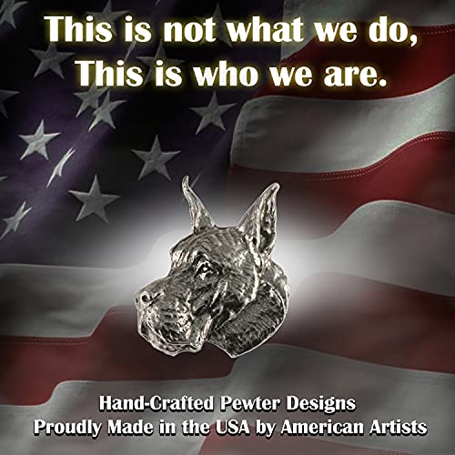 Great Dane Pin, Pewter, D094, 1 1/4 Inches, Handmade in The USA, Realistic Great Dane Dog, Metal, Lapel Pin, Hat Pins, Brooch, Gift, Over 90 Dog Breeds Available4