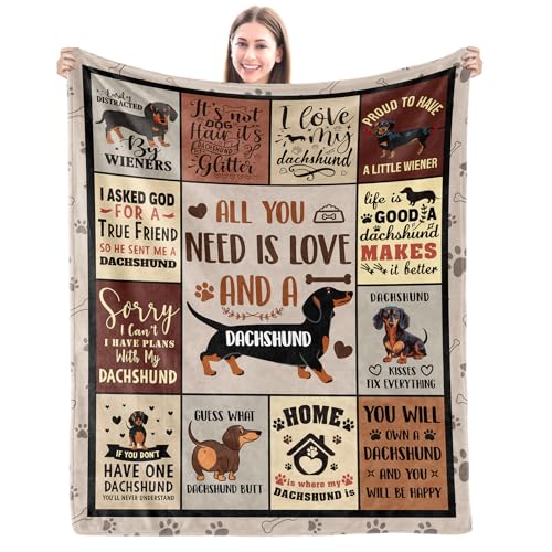 Dachshund Regalos para mujeres y hombres, manta Dachshund de...