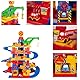 COIL Auto Parkhaus Kinder mit Autowaschanlage, Kran und Aufzug - Robustes Parkgarage Spielset für Kinder ab 3 Jahren, Interaktives Spielzeug mit Tankstelle, Große Spielgarage Kreatives (90 Elemente)