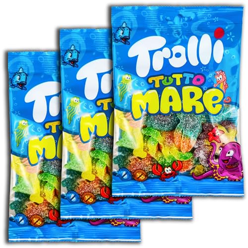 3 er Pack Trolli Tutto Mare 3x 175g Gezuckerte saure Fruchtgummi