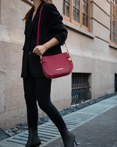 MKF Collection Shoulder Bag for Women, Vegan Leather Crossbody Bag Handbag Messenger Purse by Mia K3