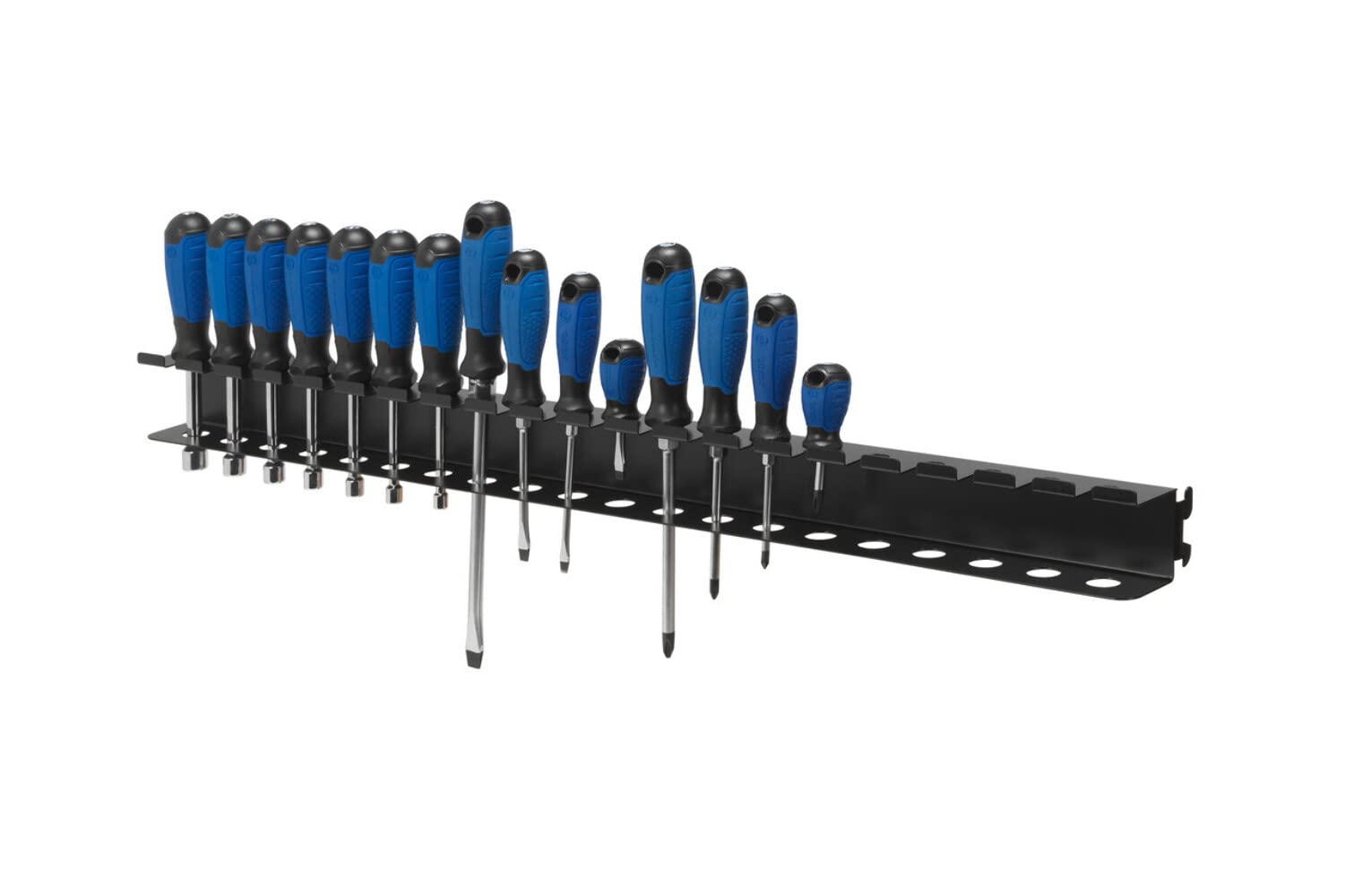 Soporte de destornillador de doble juego, azul