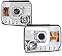 VIPMOTOZ [For 2014-2015 GMC Sierra 1500 & 2015 Sierra 2500HD 3500HD] OLED Neon Tube Chrome Projector Headlight Headlamp Assembly, Driver & Passenger Side