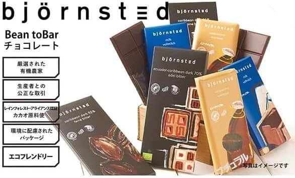 6枚セット むそう bjornsted オーガニック チョコレート ミルク 100g 有機JAS認証 フェアトレード 無添加 有機