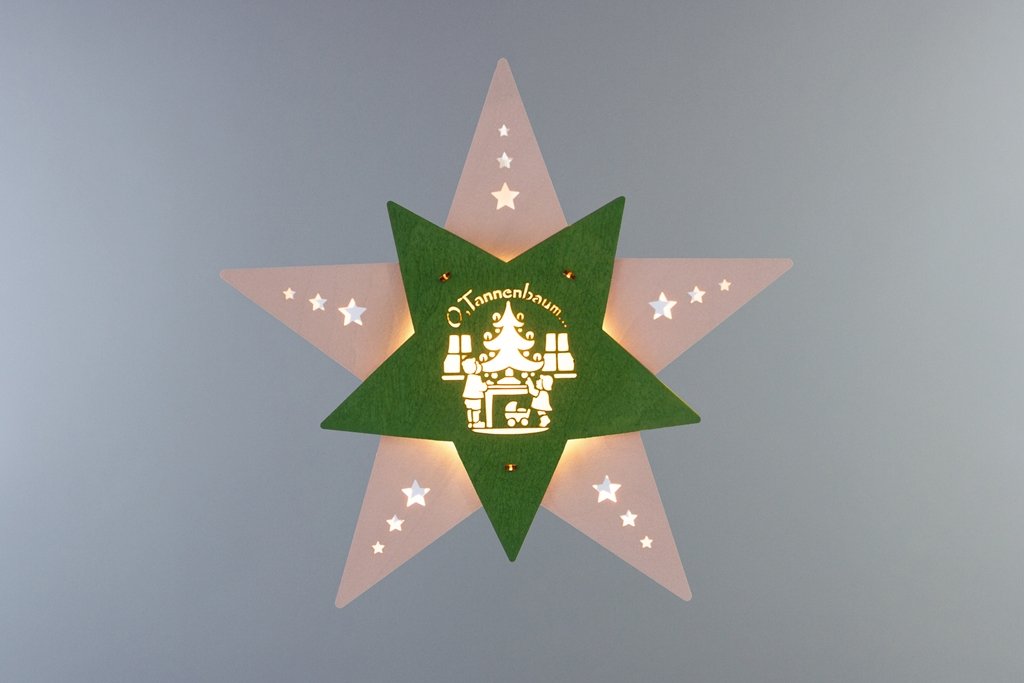 Exhibición de la ventana de la Navidad con luces LED en tamaño de 30 cm
