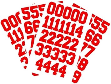 Sports Helmet Numbers 1.25" Team Set of 102 by Chalkallaboutit Baseball, Hockey, Football and Lacrosse