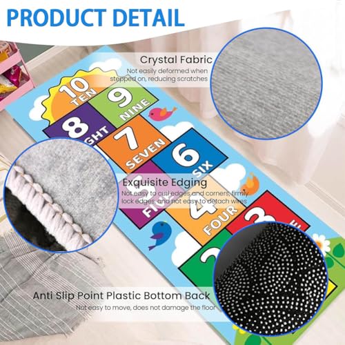 Alfombra infantil lavable con base de seguridad para salas de estar 3