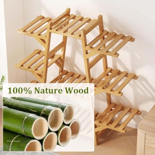 Support à plantes en bois intérieur extérieur étagère fleurs balcon terrasse - 4