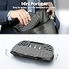 A3 Mini Keyboard with Touchpad -2.4GHz & Bluetooth Dual-Mode, 7-Clolor Backlit, Rechargeable, Handheld Keyboard & Mouse Combo for Smart TV/PC/Android TV/PS4/MacOS/Tablet