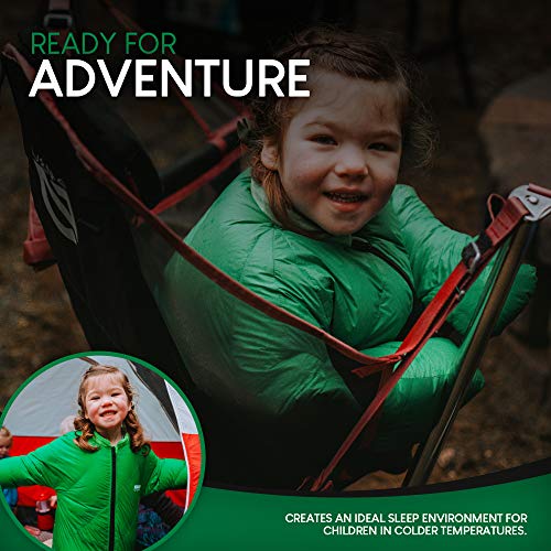 Big Mo 20 Kids Sleeping Bag (Ages 2-4), Moss Green, The Lightest, Warmest Down Camping Sleeping Bag For Kids Age 2-4 Years Old. 100% Rds-Certified Down For Max Warmth And Minimal Weight. #TOP6