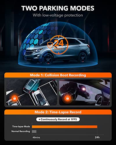 Wolfbox Dash Cam Front And Rear, D07 4K Dash Camera For Cars With Wifi Gps, 4K/2.5K + 1080P Dual Dashcam With 2.45" Lcd, 170°Fov, Night Vision, Loop Recording, Smart Parking Monitor, Magnetic Mount #TOP3