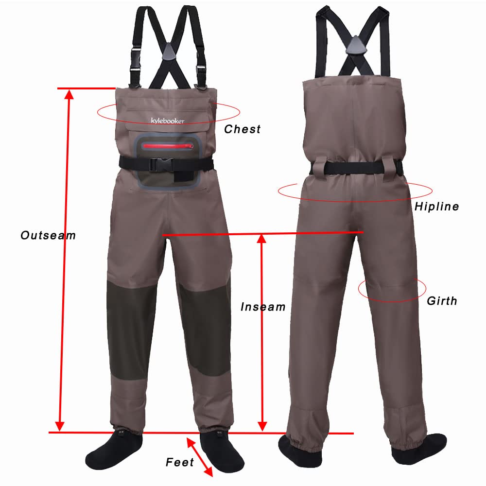 Kylebooker Pesca con Mosca Pecho Wader Vadeador Transpirables Impermeables