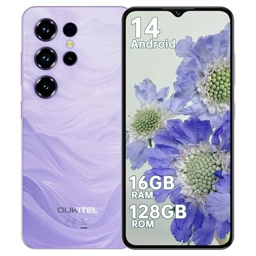 OUKITEL C2- Telephone Portable Android 14, 6.52" HD Smartphone Pas Cher 16(4+12)GO RAM+128GO ROM/TF 1TO,60HZ Telephone Portable Pas Cher 4G,13MP+5MP, 5000mAh, Prise Casque 3.5mm/Face ID/OTG/GPS,Violet