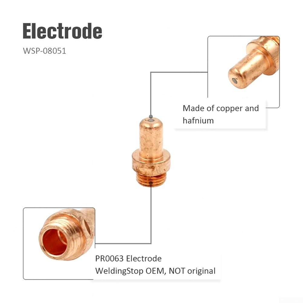 48-teiliges Plasmaschneid-Verbrauchsmaterial-Set für Eastwood für Versa 60A CB70 Taschenlampe – Elektrodenspitzen-Düsen-Set