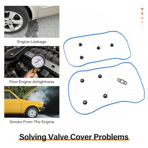 Image of VS50504R1 Valve Cover Gasket Set Compatible with 4.8L 5.3L 5.7L 6.0L 6.2L GM Chevrolet Silverado, Suburban, Tahoe, Avalanche, Colorado; for GMC Sierra, Yukon, Savana Escalade