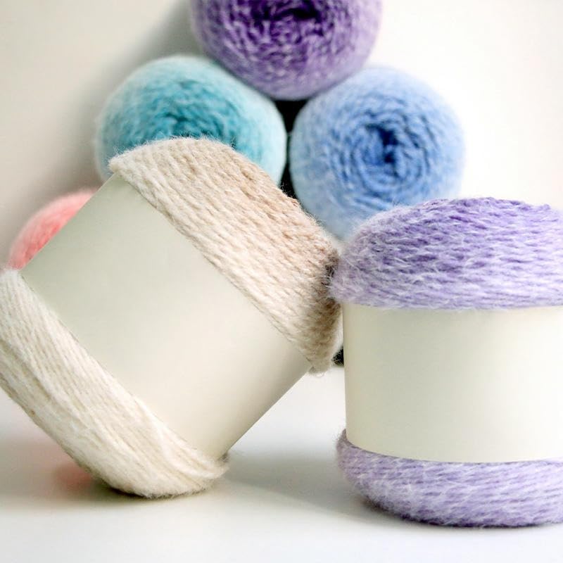 2 gomitoli da 200 g di Filato a Pelo Lungo sfumato, Morbido e Perfetto per Lavorare a Maglia Sciarpe, Cappelli, Coperte, Maglioni, Borse e Scialli
