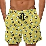 ApparelTalk Mens Swimming Trunks Drawstring Waistband Board with Mesh Lining (Kiwi_Yellow, Medium)