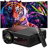 Mini Projector ,5G Wifi Bluetooth Projector,Staratlas 12000L Native 1920*1080 P Video Projector, Outdoor Projector , Home Theater Compatible with HDMI/USB ,for Portable Movie Video (Black)