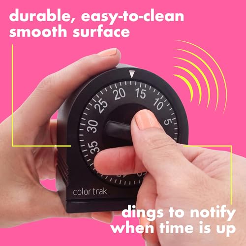 Colortrak 60 Minute Wind Up Timer, No Batteries Required, Black - Image 5