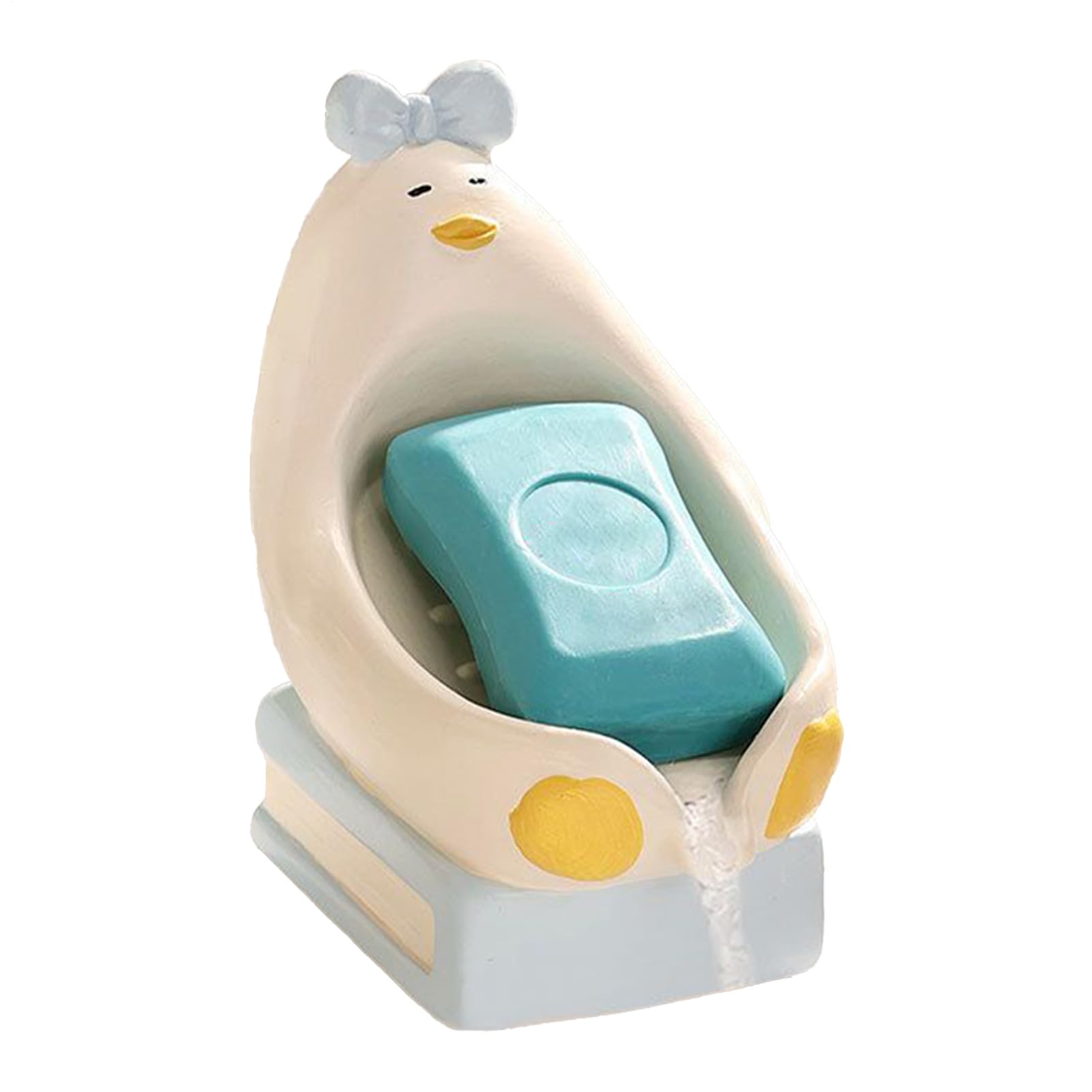 Porte-savon céramique canard fini le savon mou dans la douche