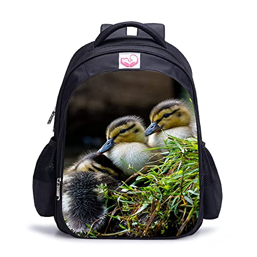 Sac à dos imprimé en 3D canard grand format 16 pouces pour ranger grands cahiers sans les corner