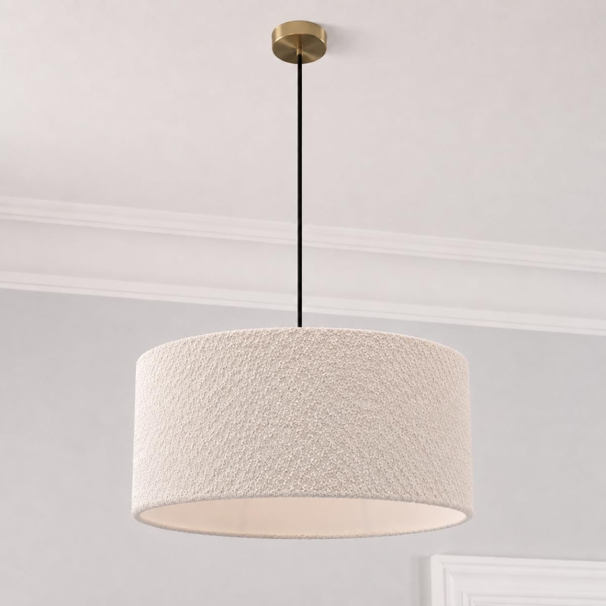 Cgc Lighting Petra Grey Boucle 45Cm Indoor Ceiling Lampshade Boucle 45Cm Matching Inner (Petra Grey 45Cm)