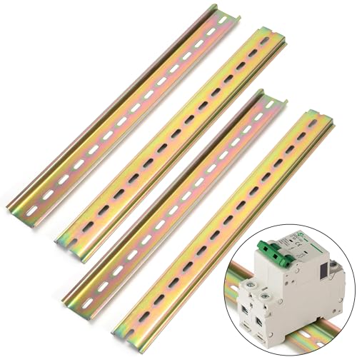 Riel DIN de 35 mm Guía DIN Carril DIN para La Instalación en Armarios de Distribución, Aparamenta 300x35x7,5mm 4 Piezas