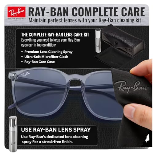 Image of Ray-Ban RB4387 Square Shaped Sunglasses for Men & Women with Official RAYBAN Eyewear Kit