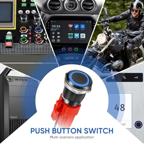 Xinyiele XINYI-BLU 16Mm Latching 12V Push Button Switch thumb #6