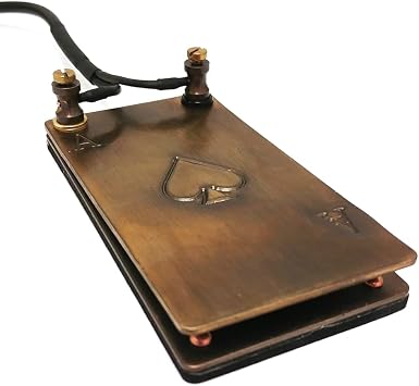 The Solid Brass Ace of Spades Tattoo Foot Pedal Switch 360 Degree Square
