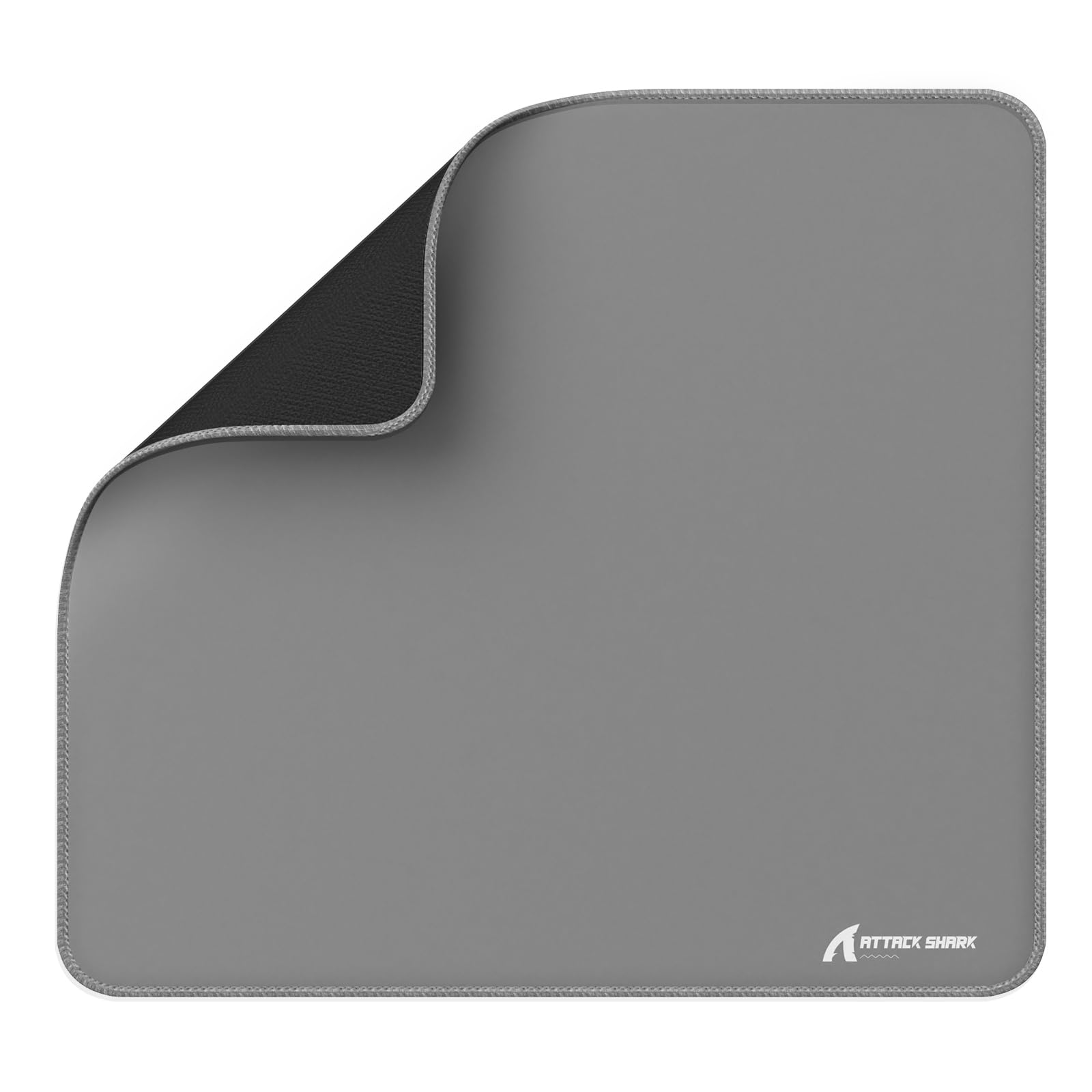 ATTACK SHARK CM02 Gaming Mouse Pad for Esports Speed Large Mouse mats for Desk Waterproof Surface Stitched Edges and Anti-Slip Rubber Base Size L Laminate 17.72” x 15.75” x 0.16” Light Grey