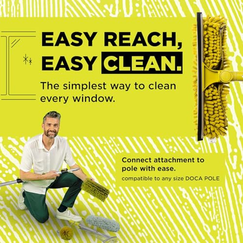 Image of DOCA Telescoping Pole 6-24 Ft - Extension Pole for Cleaning, Feather Duster, Window Washing Kit, Paint Roller, Window Squeegee - High Reach Extendable Kit for Indoor & Outdoor - Squeegee Scrubber