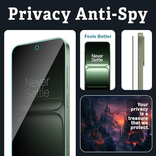 Image of ArmourPro Anti-Spy Privacy Tempered Glass for OnePlus 13s - Anti Peeping Screen Protector, Edge to Edge Full Coverage, 9H Hardness, Easy Installation Kit | Pack of 2
